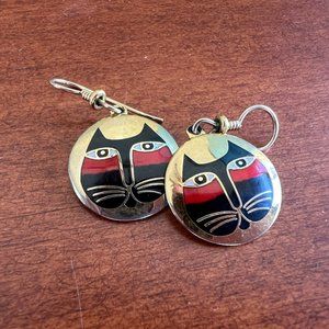 Laurel Burch "Moon Cat" Earrings